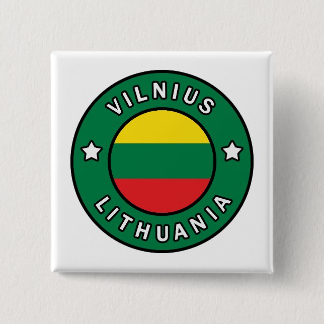 Vilnius Lithuania Button (Front)