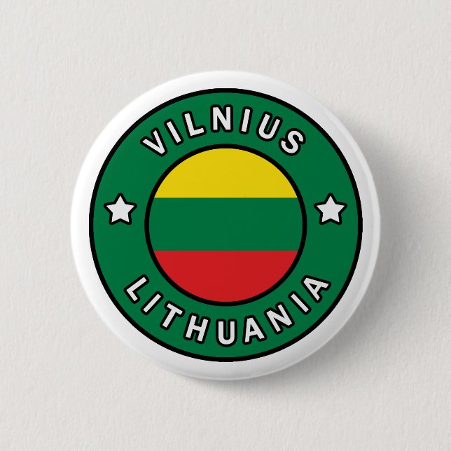 Vilnius Lithuania Button (Front)