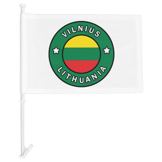 Vilnius Lithuania Car Flag (Front)