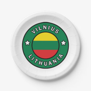 Vilnius Lithuania Paper Plates