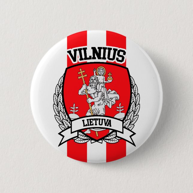 Vilnius Pinback Button (Front)