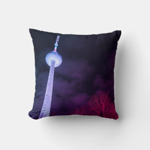 Vilnius Tallest Structure - Lithuanian TV Tower Throw Pillow