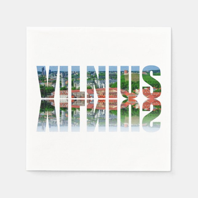 Vilnius text with reflection napkins (Front)