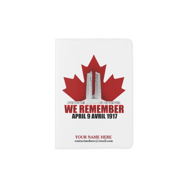 Vimy Ridge We Remember Passport Holder (Front)