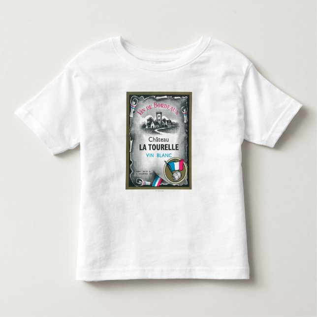 Vin De Bordeaux Wine LabelEurope Toddler T-shirt (Front)