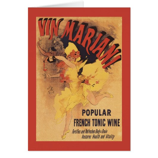 Vin Mariani Dancing Girl Pouring Wine Cards (Front)