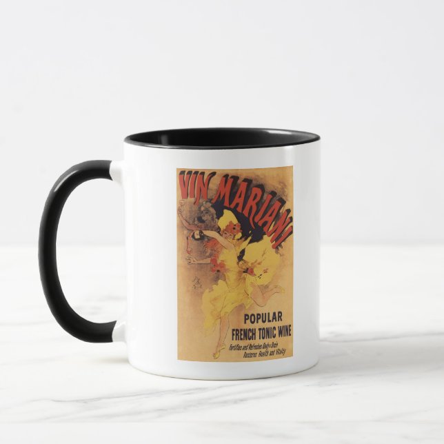 Vin Mariani Dancing Girl Pouring Wine Mug (Left)