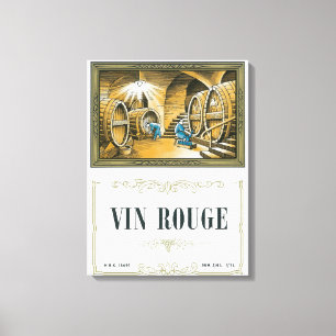 Vin Rouge Wine LabelEurope Canvas Print