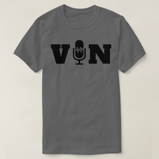 Vin Scully Microphone 12 T-Shirt (Design Front)