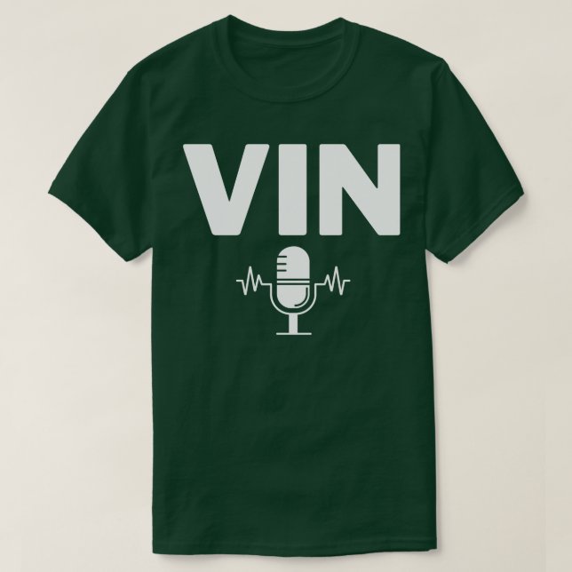 Vin Scully Microphone 14 T-Shirt (Design Front)