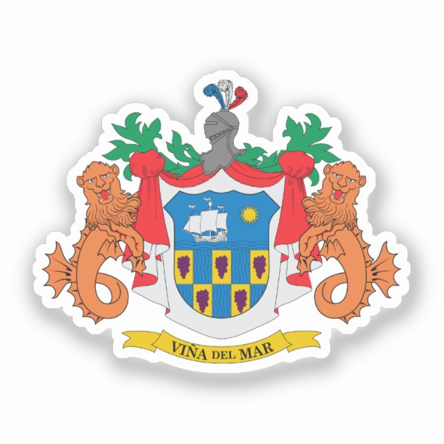 Viña del Mar coat of arms, Chile Sticker (Front)