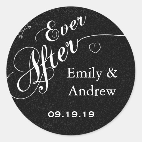 Vinage Ever After Chalkboard Save the Date Seal