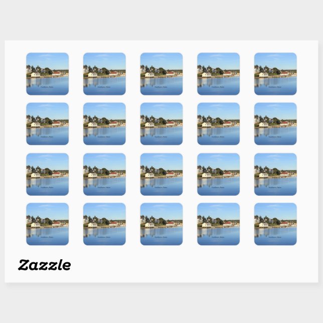 Vinalhaven, Maine scenic photograph Square Sticker (Sheet)