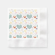 vinatage colors heart pattern