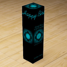 Vinatge 80th Birthday Party personalized Wine Box