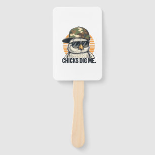 Vinatge Chicks Dig Me Easter Camo Toddler Boys Fun Hand Fan
