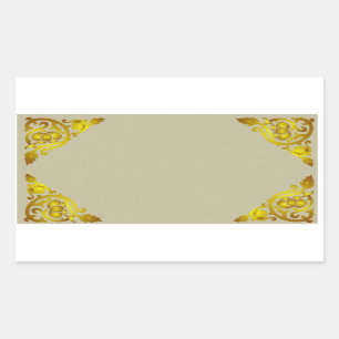 Vinatge Floral Gold Border Label Sticker