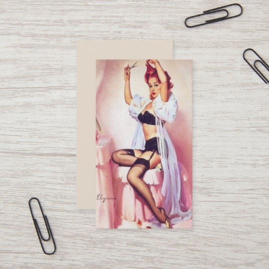Vinatge Hairdresser Pin Up Business Card Zazzle Com