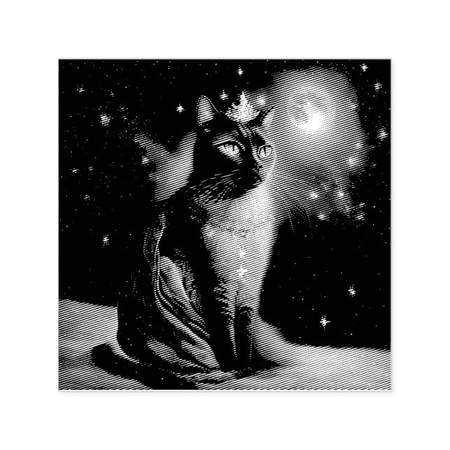 Vinatge Royal Cat Self-inking Stamp (Design)