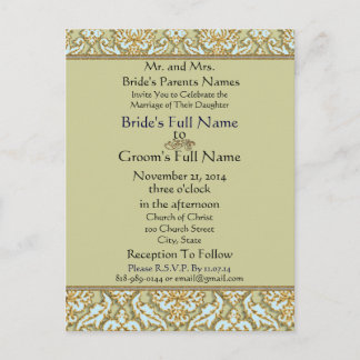 VinatgeTiffany on Grey Wedding Invitation Postcard