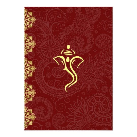 4 printing x card 6 Invitations Wedding Vinayaka Zazzle.com