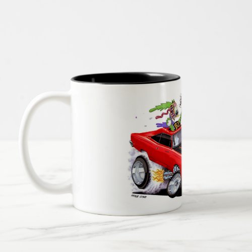 Vince Crain BIRD FINK 1969 red muscle car Two_Tone Coffee Mug