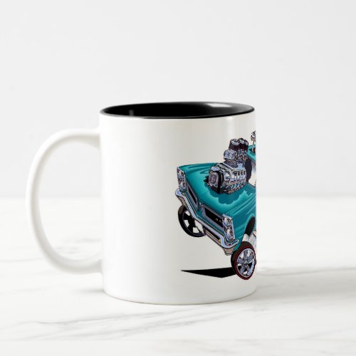 Vince Crain GOATINATOR blue 1965 GTO Two_Tone Coffee Mug