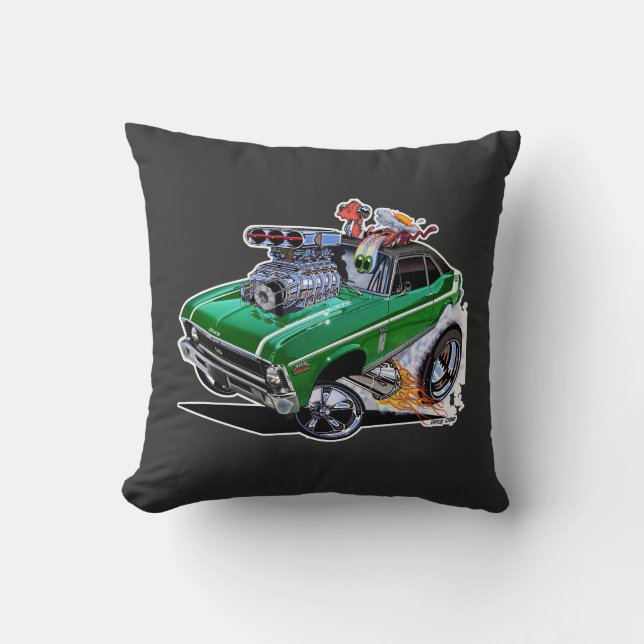 Vince Crain High Octane Art presents 'SUPER NOVA'  Throw Pillow (Front)