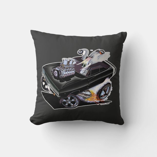 Vince Crains FULL CHARGE 1968 Charger Throw Pillow (Front)