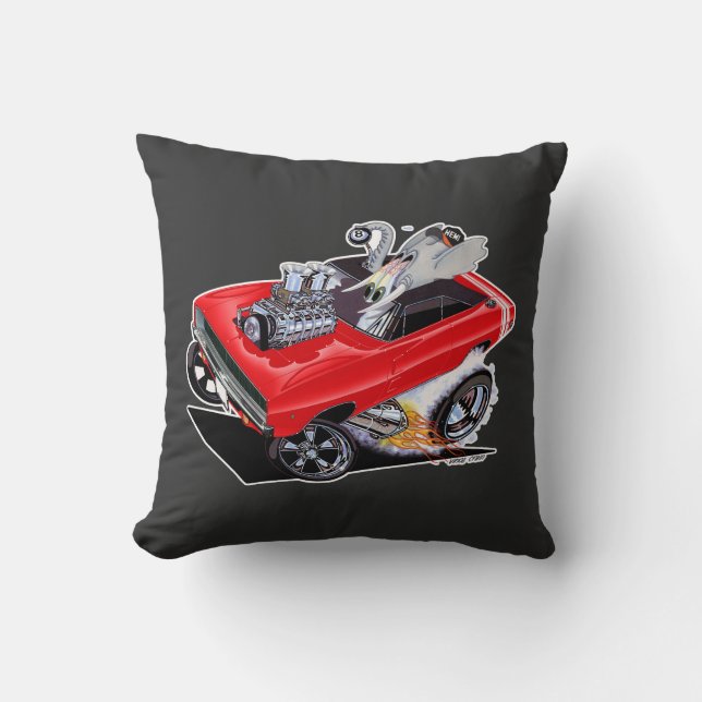 Vince Crains FULL CHARGE 1968 Charger Throw Pillow (Front)