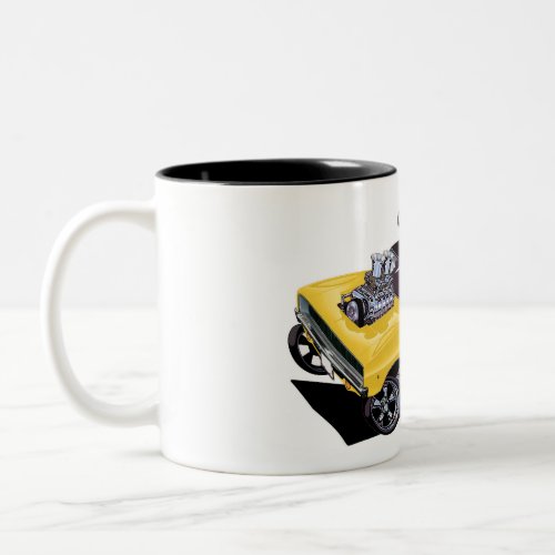 Vince Crains FULL CHARGE 1968 Charger Two_Tone Coffee Mug