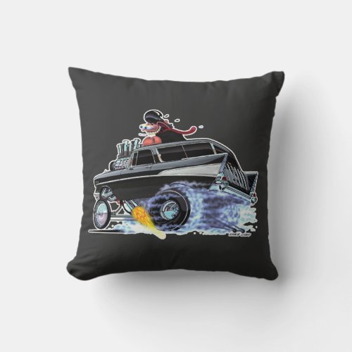 Vince Crains High Octane Art 1957 Chevy NOMAD  Throw Pillow