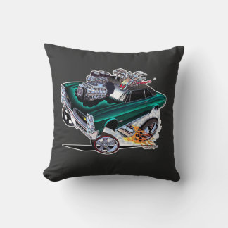 Vince Crains High Octane Art, 1966 GTO Goatinator Throw Pillow