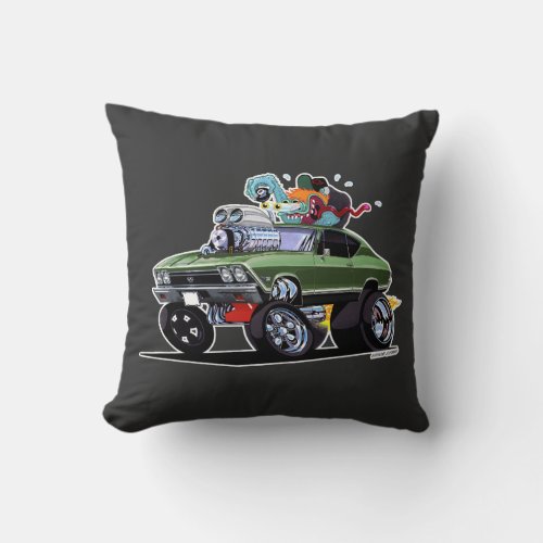 Vince Crains High Octane Art 1968 Chevelle SS Throw Pillow