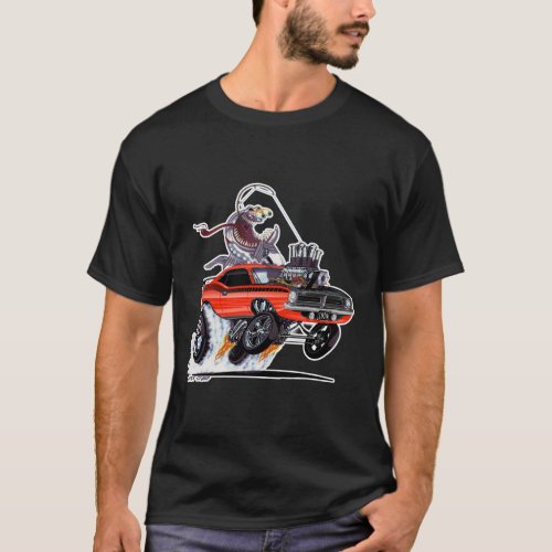 Vince Crains High Octane Art 1970 AAR cuda T_Shirt