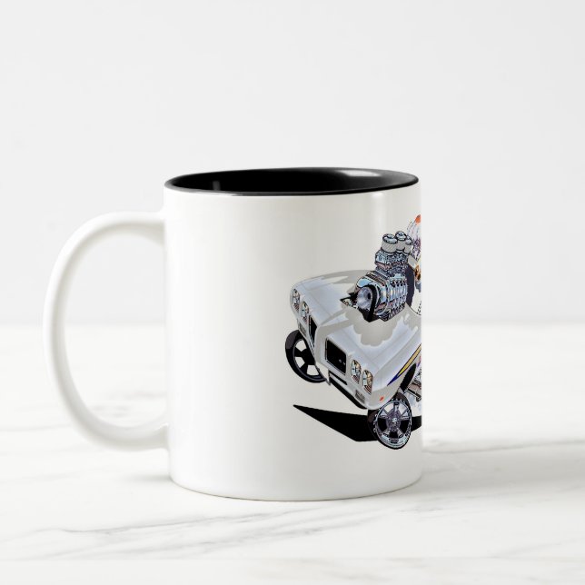Vince Crains High Octane Art, 1970 GTO the Judge Two-Tone Coffee Mug (Left)