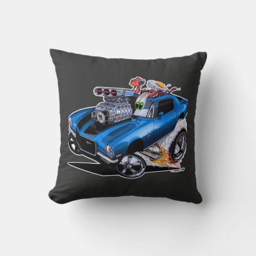 Vince Crains High Octane Art 1971 Camaro Throw Pillow