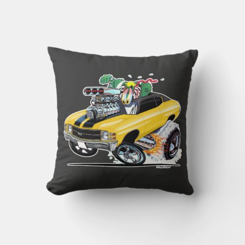 Vince Crains High Octane Art 1971 Chevelle SS Throw Pillow