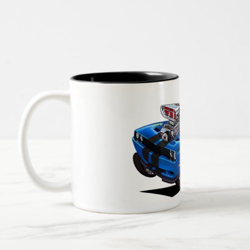 Vince Crains High Octane Art blue Hell Cat Two_Tone Coffee Mug