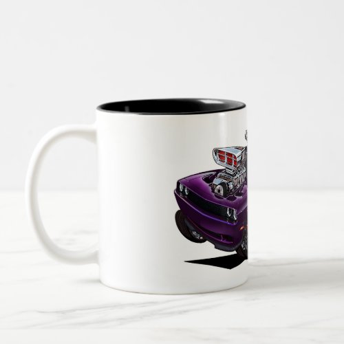 Vince Crains High Octane Art Plum Crazy Hell Cat Two_Tone Coffee Mug