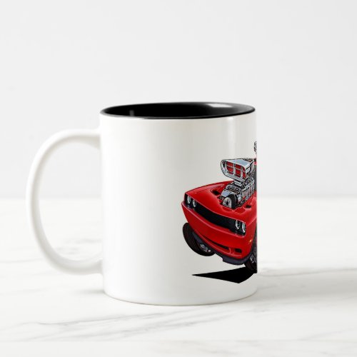 Vince Crains High Octane Art Red hot Hell Cat Two_Tone Coffee Mug