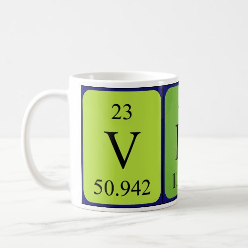 Vince periodic table name mug