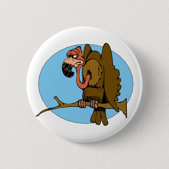 Vince Vulture Pinback Button (Front)