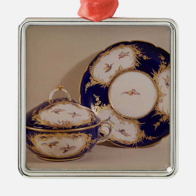 Vincennes bowl and stand, c.1745 metal ornament (Front)