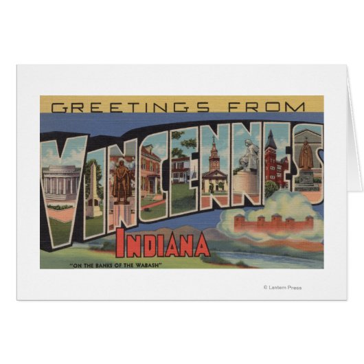 Vincennes, Indiana - Large Letter Scenes (Front Horizontal)