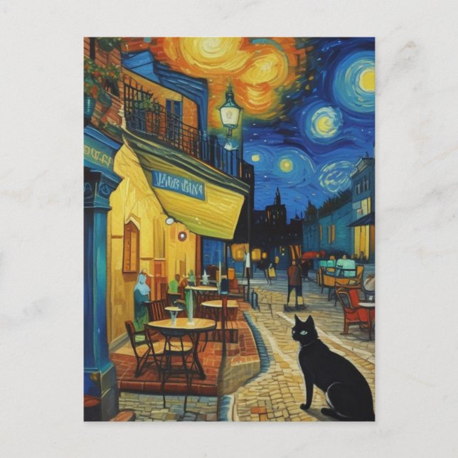 Vincent Cat Gogh Postcard (Front)