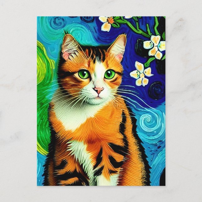 Vincent Cat Gogh Postcard (Front)