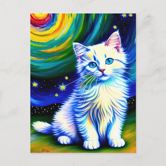 Vincent Cat Gogh Postcard (Front)