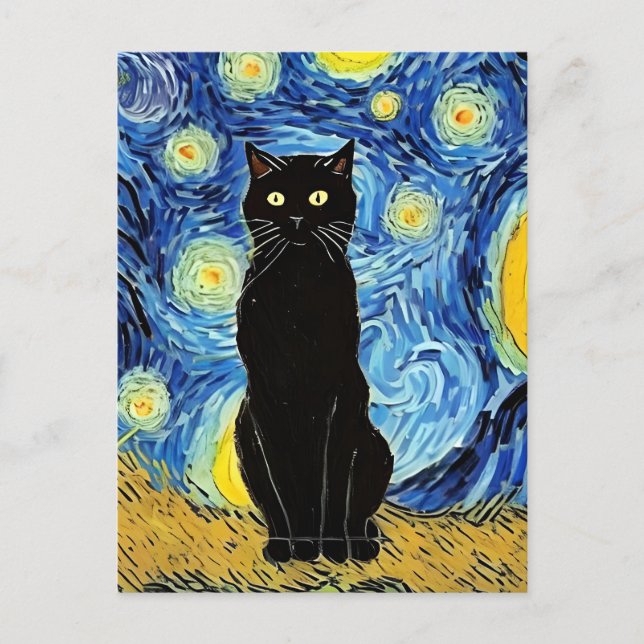 Vincent Cat Gogh Postcard (Front)