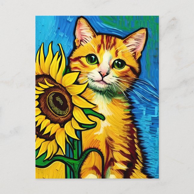 Vincent Cat Gogh Postcard (Front)